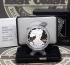 2025 "W" PROOF American SILVER Eagle *WEST POINT* $1 Box & COA ECC&C, Inc.