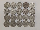 Washington Quarters Lot Of 20 90% Silver Various Years, Lot #2
