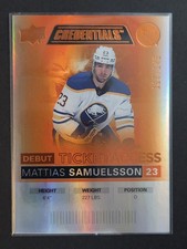 2021-22 Upper Deck Credentials - Debut Ticket Access #57 Mattias Samuelsson /149
