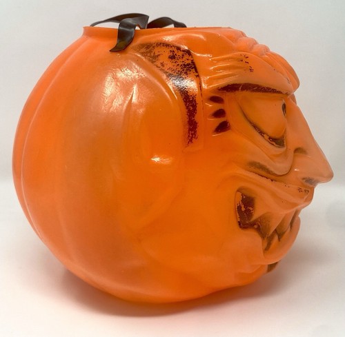 Vintage Topstone Halloween Süßigkeiten Eimer Teufel Monster Kunststoff Eimer wie besehen - Bild 2 von 12
