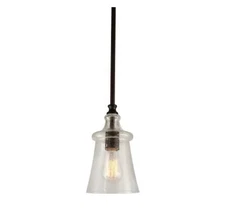 NICE! - Park Harbor PHPL548ORB Milford 6-in Wide Single Light Pendant Rub Bronze