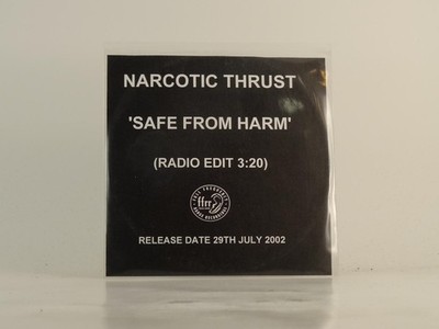 NARCOTIC THRUST SAFE FROM HARM (D93) 1 Track Promo CD Single including Picture S