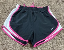Nike Tempo Dri-FIT Running Shorts Womens Small Black Pink White Lined Athletic