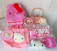 Hello Kitty Goods Lot of 6 Mini Purse Backpack Pouch Lip Case Anime Character