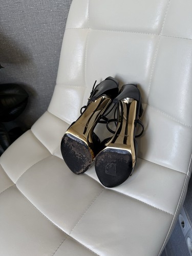 Louis Vuitton Black Patent Leather Strappy High Heel Sandals Size 39 - Picture 18 of 21