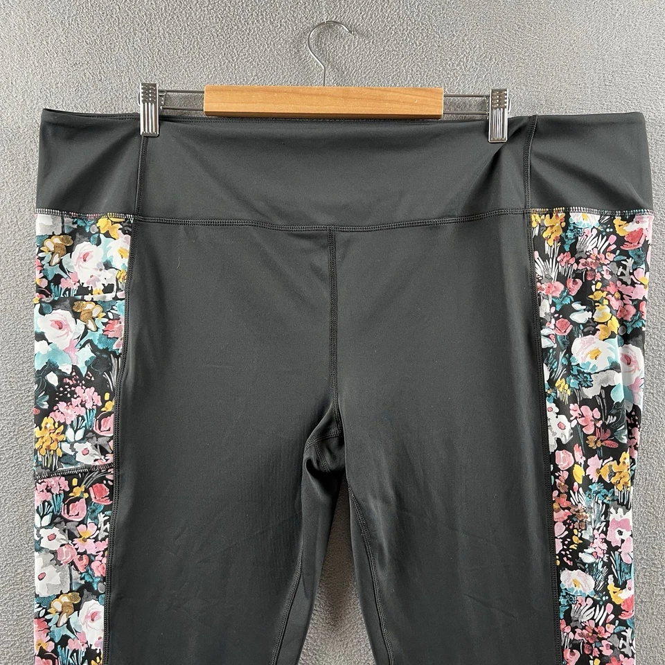 Vera Bradley Leggings Mujer Plus 3XL Negro Floral Athleisure Pantalones Cortos Foto 2 de 4