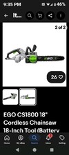 EGO CS1800 56V 18 in Cordless Brushless Chain...