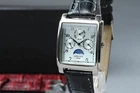 Vtg 1996 Near MINT Seiko Vient V33F-5A10 Day Date Moon Phase Mens Watch JAPAN