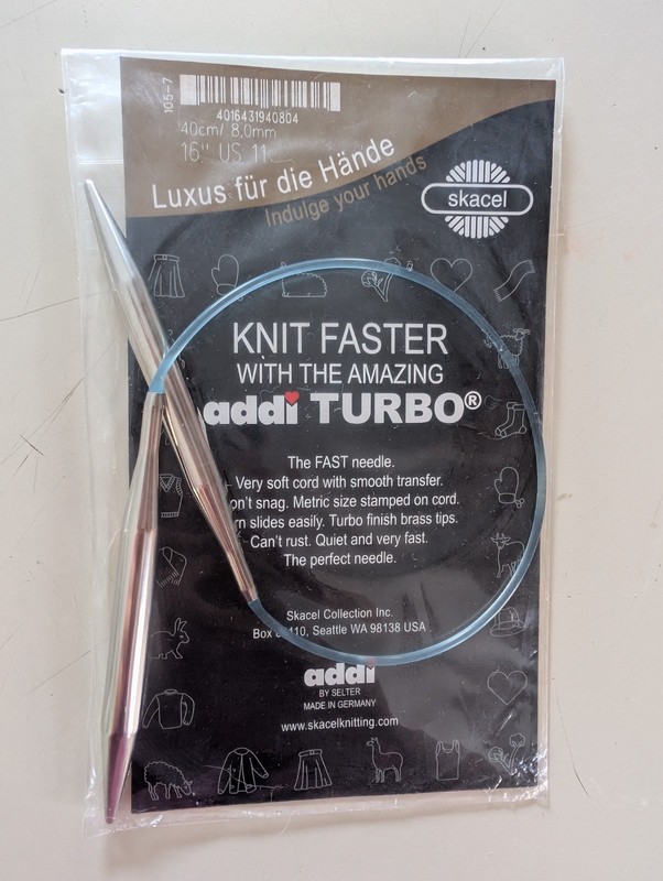 Skacel 16” 40cm/8.0mm Addi Turbo Circular Knitting Needle Germany 