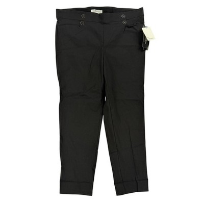 89th + Madison Dress Pants Womens XL Black Ponte Ankle Pull On Stretch NWT