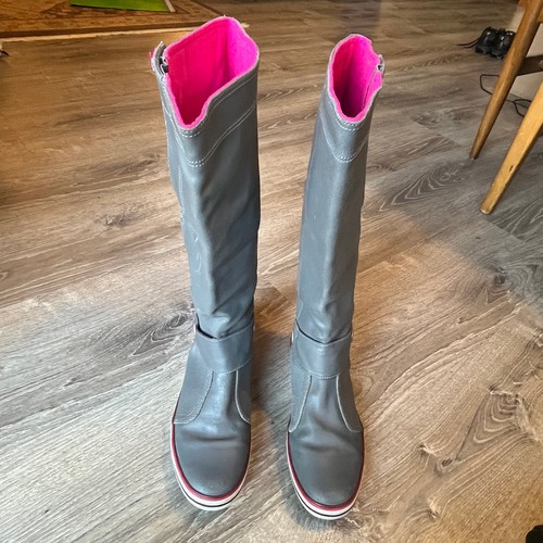 Nike hohe Leder Sneaker Stiefel grau rosa Damen 7 UK 4,5 EU 38 - Bild 9 von 11