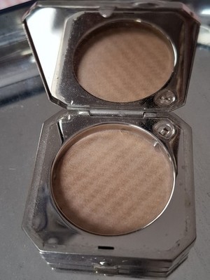 Coty France silberfarbene Puderdose, 2 Etagen! sehr selten