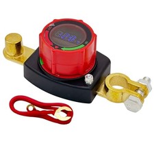 Battery Disconnect Switch with Voltmeter, 12-48V Top Post Direct W/ Voltmeter
