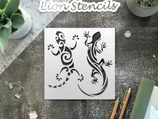 Lizard Wildlife Wall Art Stencil for Nature - Inspired Decor - StencilAir