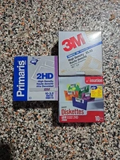 Lot 3x 10 Packs 3M Imation Primaris 3.5" Floppy Diskettes IBM Formatted DS HD
