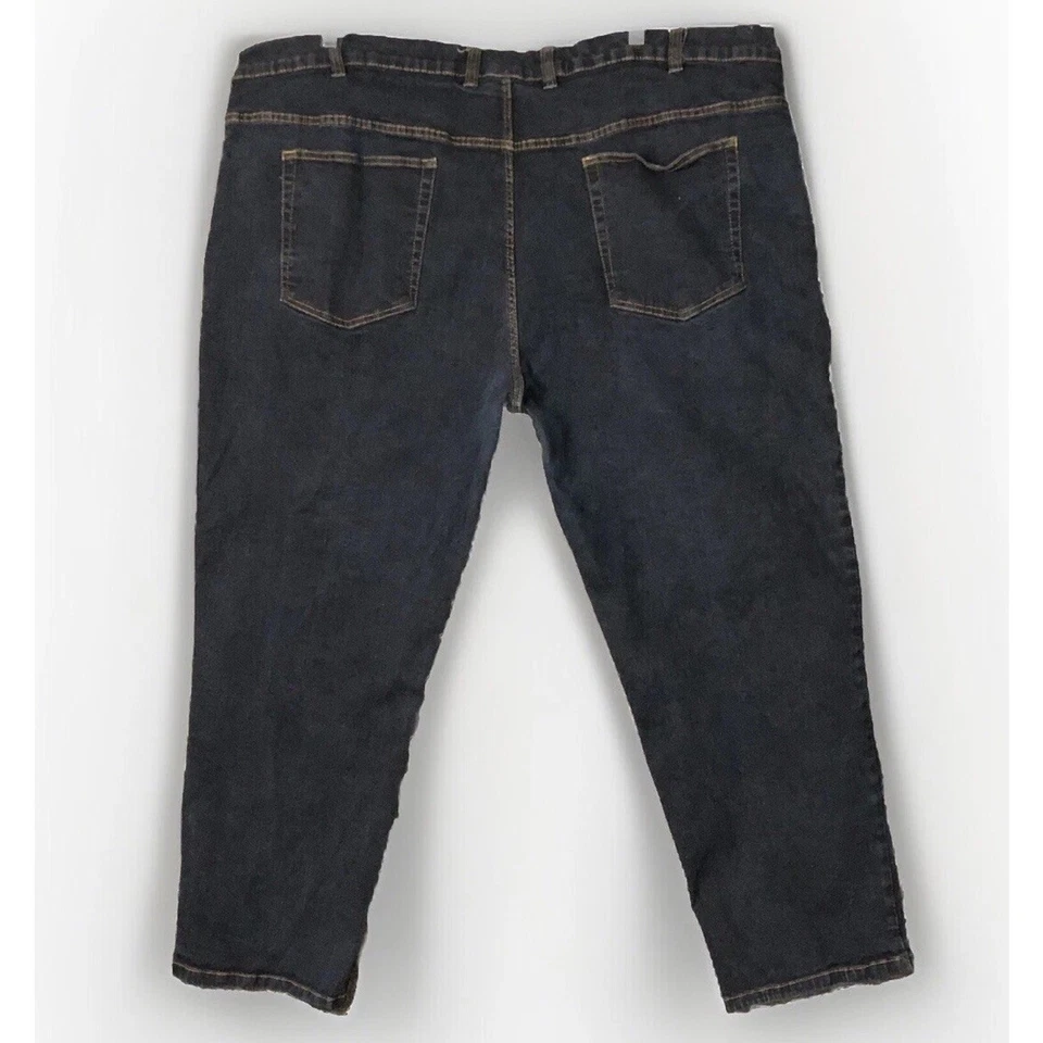 Pantalones de mezclilla Harbor Bay para hombre 52X29 azul preencogido comodidad continua cintura elástica Foto 2 de 4