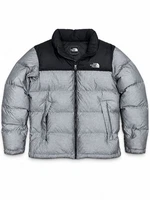 The North Face 1996 Retro Nuptse Jacket Mens L Medium Grey Heather Black Puffer