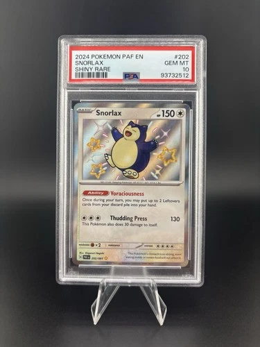 Snorlax 202/091 Shiny Paldean Fates PSA 10