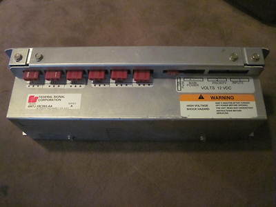 Federal Signal 4W7J-15C593-AA 6 Head Strobe Power Supply Vista LightBar TOW 