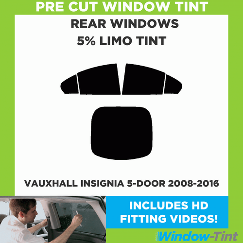 Pre Cut Window Tint for Vauxhall Insignia 5-Door 2008-16 5% Limo Rear Film Opel - Picture 2 of 10