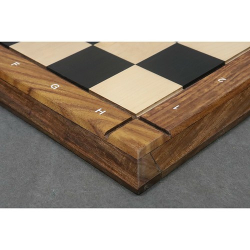 21" Players Choice Ebony & Maple Wood Chess Board With Notations - 55 mm square - Picture 6 of 7