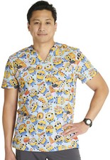 Minions Cherokee Scrubs Tooniforms Unisex V Neck Top TF688 DPKT