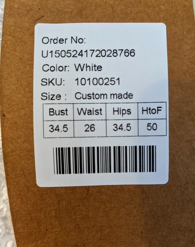 BNWT Long White lace wedding dress, Train,corset, hidden zip.Slim 4/6 - Picture 7 of 12