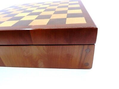 Custom CHESS Board by Edward Burger made from Cherry, Walnut and Ash Wood  SIGNED