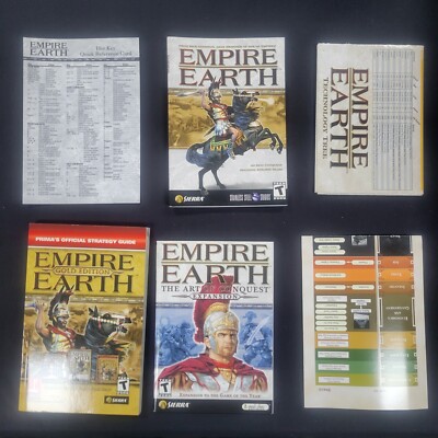 Empire Earth Gold Edition Full Set of Manuals, Prima - NO GAME OR BOX