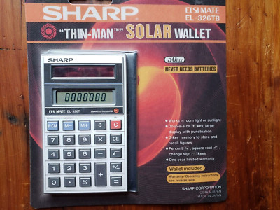 SHARP EL-326T solar calculator EL-326TB new and sealed