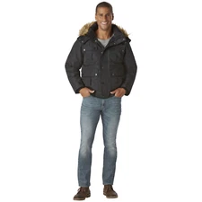 Rocawear Men's Big Hooded Bomber Jacket Black 3X #NPBJU-P1