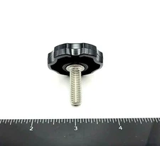 M8 x 1.25mm Thumb Screw Bolts Black Round Clamping Knob Metric Stainless 4 Pack