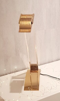 Mid Century Modern Vintage Grupo MCI Messing  Schreibtischlampe