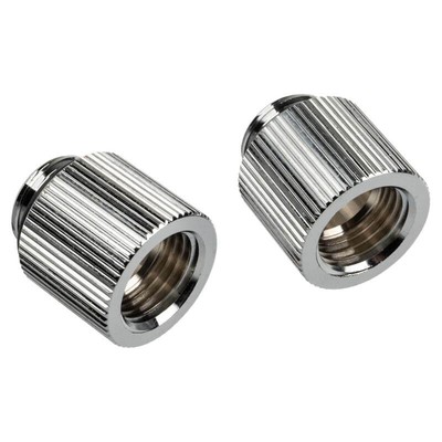 Bitspower Touchaqua Adapter gerade G1/4 AG auf G1/4 IG - 2er Pack, 15mm, silber