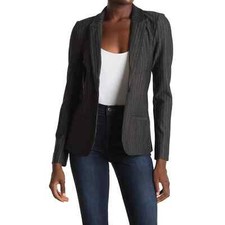 NYDJ Ponte Pinstripe One Button Blazer M