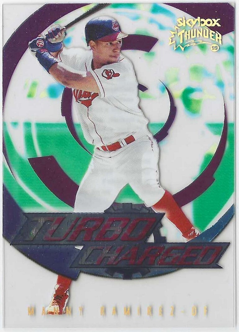 1999 Fleer Skybox Thunder Turbo Charged Insert Manny Ramirez NM Indians