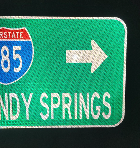SANDY SPRINGS Interstate 285 route road sign 18"x12", Georgia, Marietta, Atlanta - Picture 5 of 8