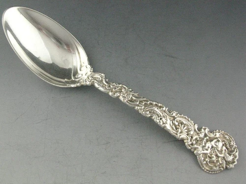 Sterling GORHAM Spoon ~very ornate w/ Cherubs / Angels shell & scroll patterns