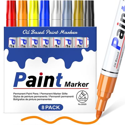 ''Permanent Paint Markers Paint Pens for Plastic Metal,Oil Based Paint Marker ...