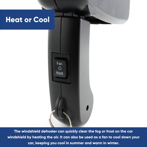 12 V Tragbarer ausklappbarer Griff Auto Heizung Windschutzscheibe Demister Defroster CH500 + CP - Bild 4 von 15