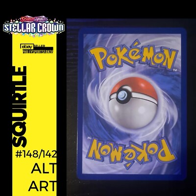 Pokemon Stellar Crown Squirtle 148/142 Illustration Rare NM