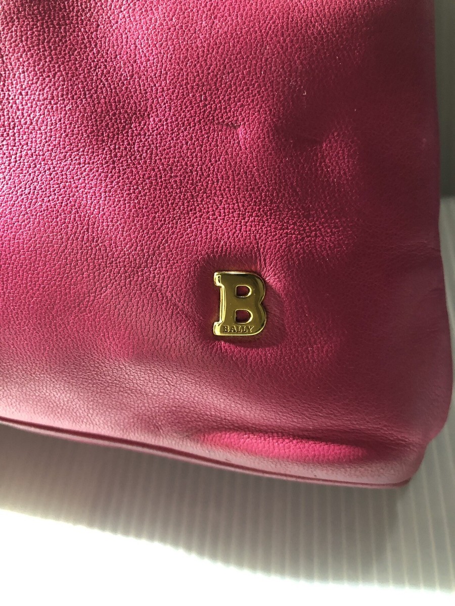 BALLY QUILTED LAMBSKIN LEATHER HANDBAG PURSE PINK- MADE IN