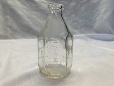Vintage Pyrex 4oz Glass Baby Bottle and 4    and 6  Apothecary Bottles/Lids