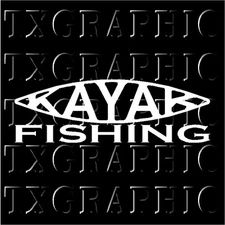 KAYAK FISHING Decal Vinyl Sticker Angler Salt Fisherman Fish paddle padal #1