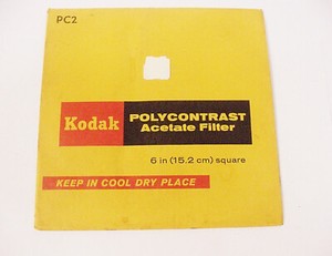 Polycontrast Filter PC2 Filter | Trimmed to use in Omega enlarger | $3 | #77 |