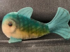 Vintage Steiff fish blue mohair Flossy
