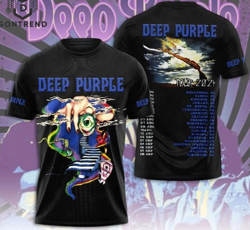 Deep Purple Tour 2024 Special Design 3D T-Shirt