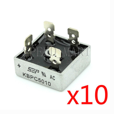 10 pcs KBPC5010 Bridge Rectifier Gleichrichter 1000V AC change DC 50A KBPC-5010