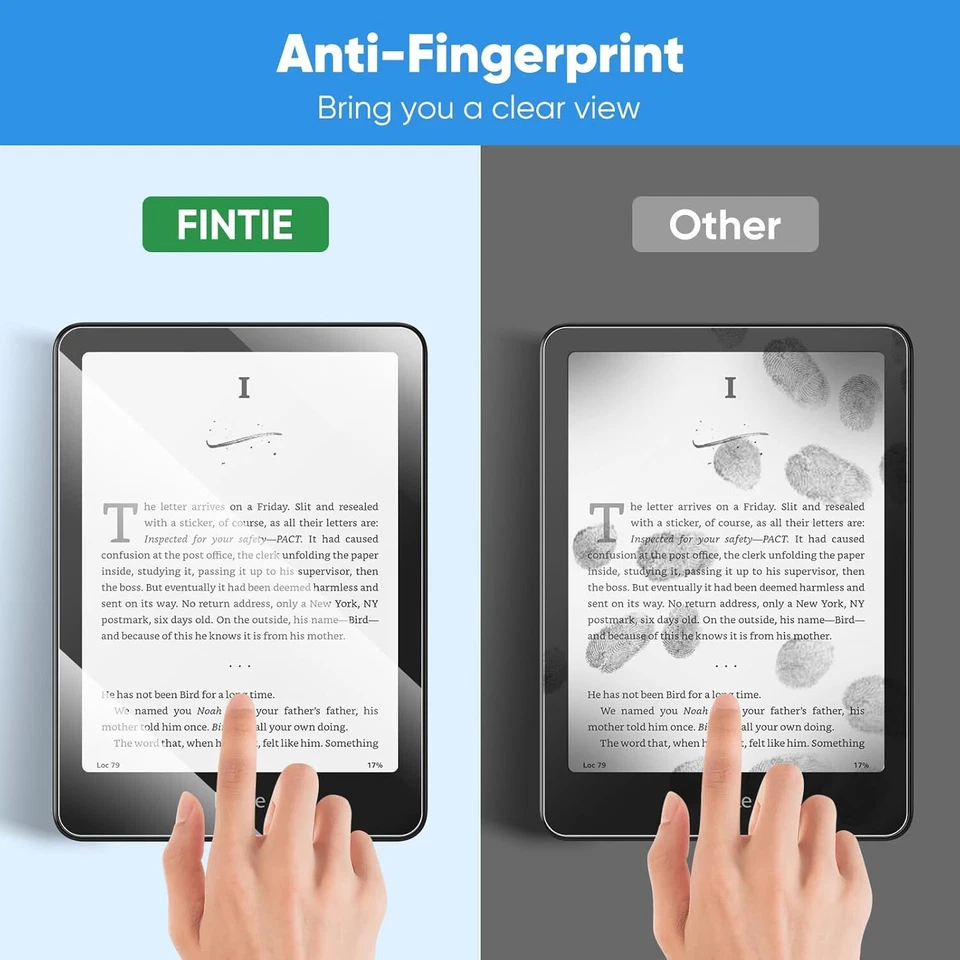 Paquete de 2 protectores de pantalla de vidrio templado 9H para Kindle Paperwhite de 7" 12ª generación 2024 Foto 4 de 4