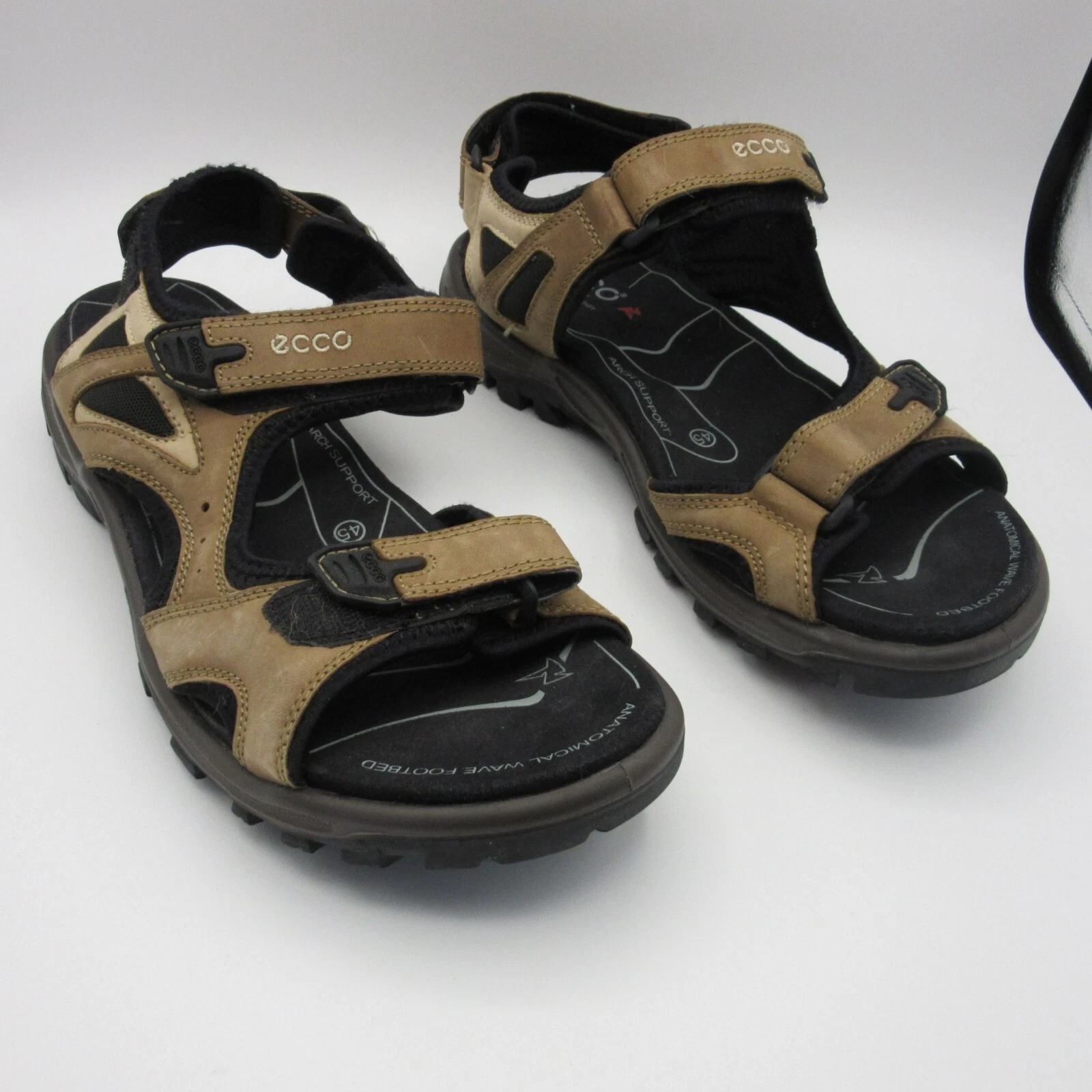 Ecco Offroad Nubuck Tan Sandalo Outdoor Uomo 11.5 EU 45 Tecnologia Receptor